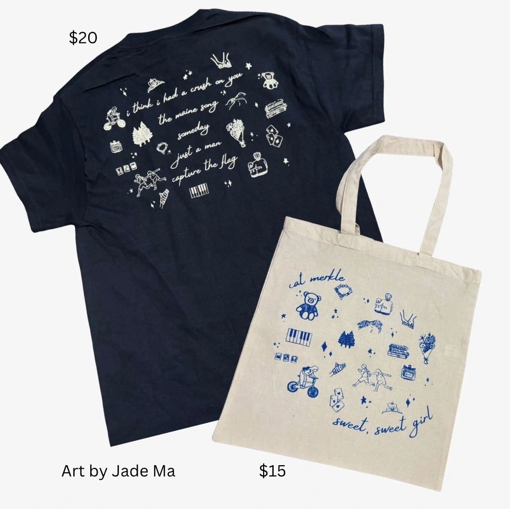 Merch Preview - branched t-shirt and tote bag